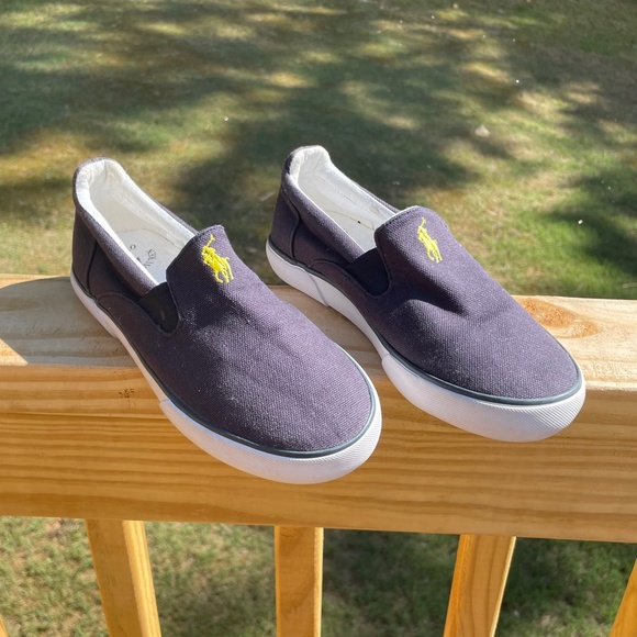 Polo Ralph Lauren Navy Canvas Slip--On Shoes Size 2 - Picture 4 of 13